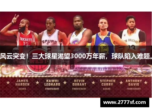 风云突变!三大球星渴望3000万年薪,球队陷入难题。